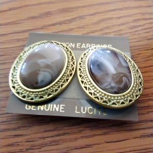 Vintage lucite earrings